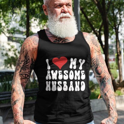 Best Wife Shirt, Wife and Husband Unisex T-Shirt/Hoodie/Sweatshirt HLT00 - I Love My Awesome Husband, Fun I Love My Husband T-Shirt