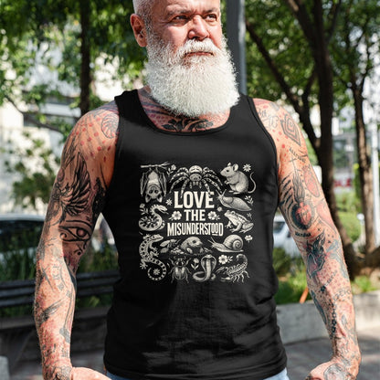 Cat Love Shirt, Funny Cat Lover Gift UnisexT-Shirt/Hoodie/Sweatshirt HLT00 - Love The Misunderstood Bat Raven Cat Snake Spider Moth Frog T-Shirt (2)