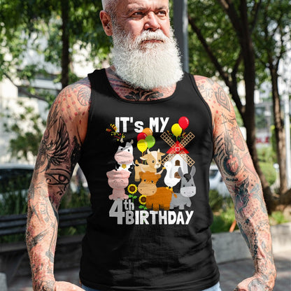 Best Farmer Life Shirt, Funny Farmer UnisexT-Shirt/Hoodie/Sweatshirt HLT00 - Farm Animals 4 Year Old It's My 4th Birthday Party Farm T-Shirt