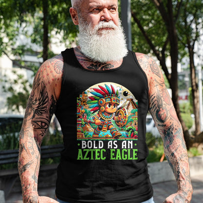 Native American T-Shirts, Vintage Native American Unisex T-Shirt/Hoodie/Sweatshirt HLT00 - Aztec Warrior Mexico Native Mexican Aztec Civilization
