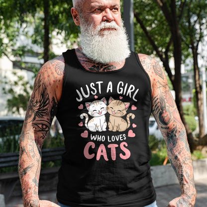 Cat Love Shirt, Funny Cat Lover Gift UnisexT-Shirt/Hoodie/Sweatshirt HLT00 - Cat Lover Just A Girl Who Loves Cats T-Shirt (1)