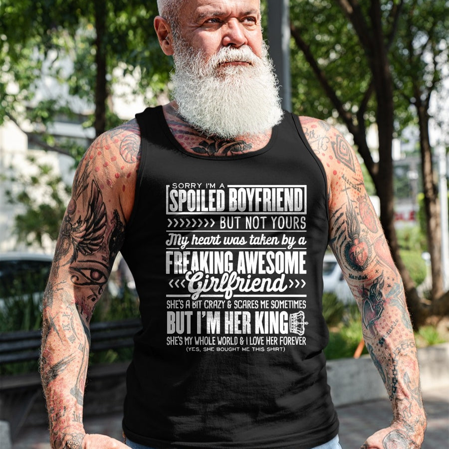Best Wife Shirt, Wife and Husband Unisex T-Shirt/Hoodie/Sweatshirt HLT00 - Sorry I'm A Spoiled Boyfriend by Freaking Awesome Girlfriend T-Shirt (2)