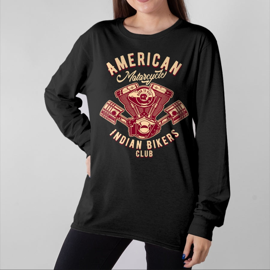 Native American T-Shirts, Vintage Native American Unisex T-Shirt/Hoodie/Sweatshirt HLT00 - native American Motorcycle Indian Bikers Club