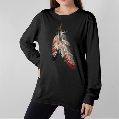 Native American T-Shirts, Vintage Native American Unisex T-Shirt/Hoodie/Sweatshirt HLT00 - Indigenous American Native Tribal Headdress Feathers