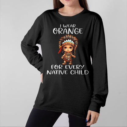 Native American T-Shirts, Vintage Native American Unisex T-Shirt/Hoodie/Sweatshirt HLT00 - Wear orange for every American native child Indian Pride