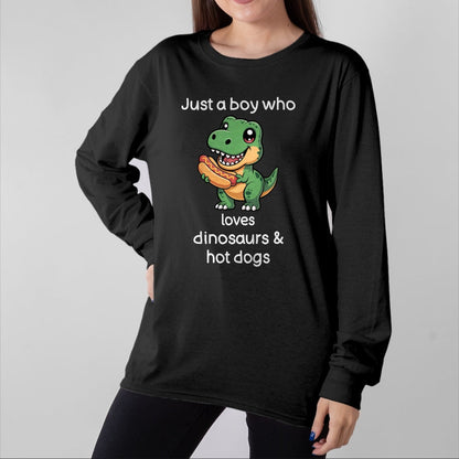 Best Dinosaur Lover Shirt, Funny Dinosaur UnisexT-Shirt/Hoodie/Sweatshirt HLT00 - Kids Dinosaur Hot Dog Shirt Boys Cool T Rex Hot Dog T-Shirt