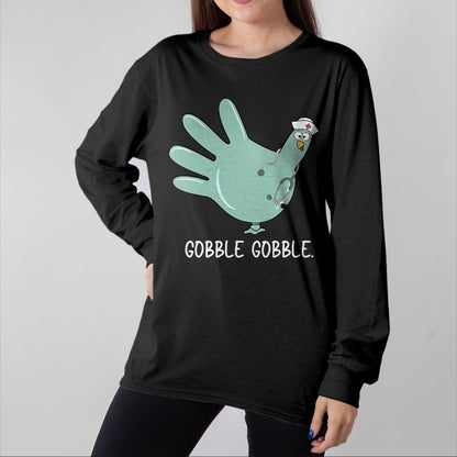 Funny Nurse Shirt, Nurse Unisex T-Shirt/Hoodie/Sweatshirt HLT00 - Turkey Glove Nurse Thanksgiving T-Shirt (1)