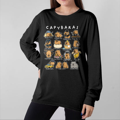 Cute Capybara Shirt, Funny Capybara Unisex T-Shirt/Hoodie/Sweatshirt HLT00 - Cute Capybaras Puns Funny Rodent Meme Animal Lover Humor T-Shirt