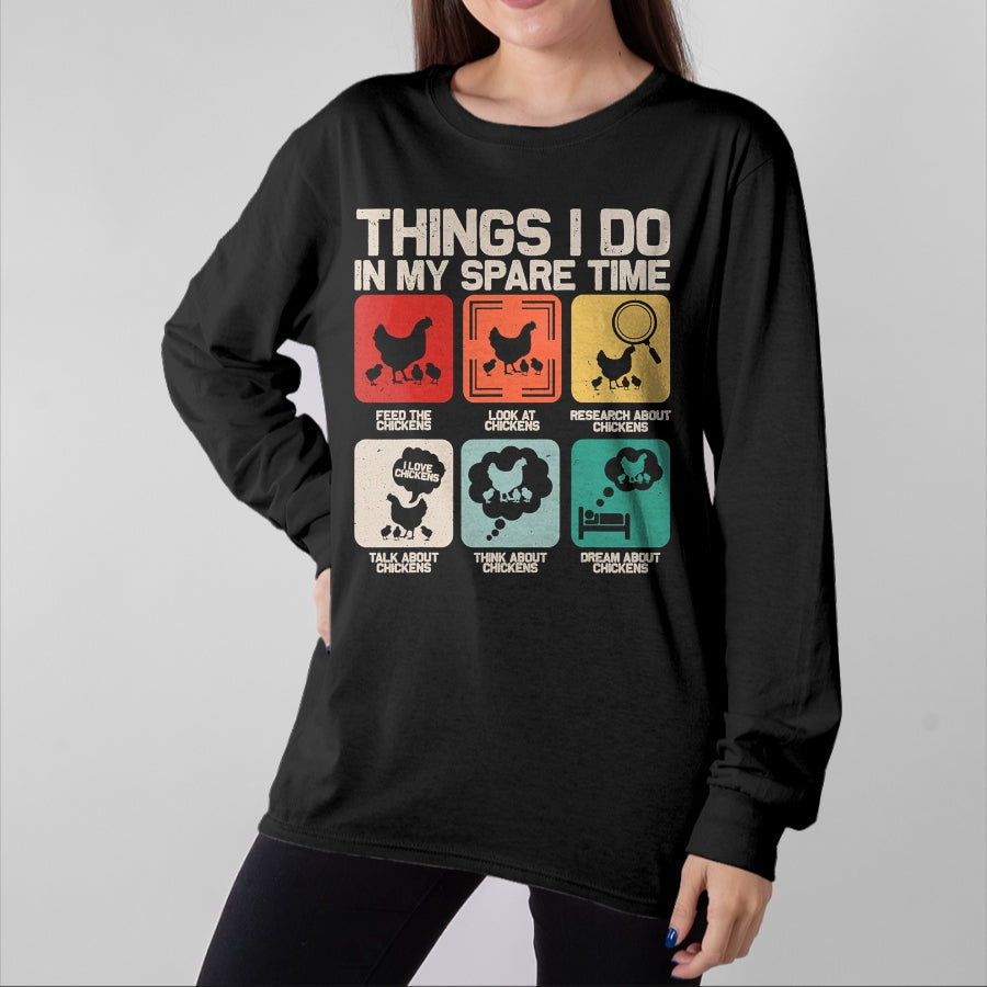 Best Farmer Life Shirt, Funny Farmer UnisexT-Shirt/Hoodie/Sweatshirt HLT00 - Things I Do in My Spare Time Funny Chicken Farmer Kids Teen T-Shirt