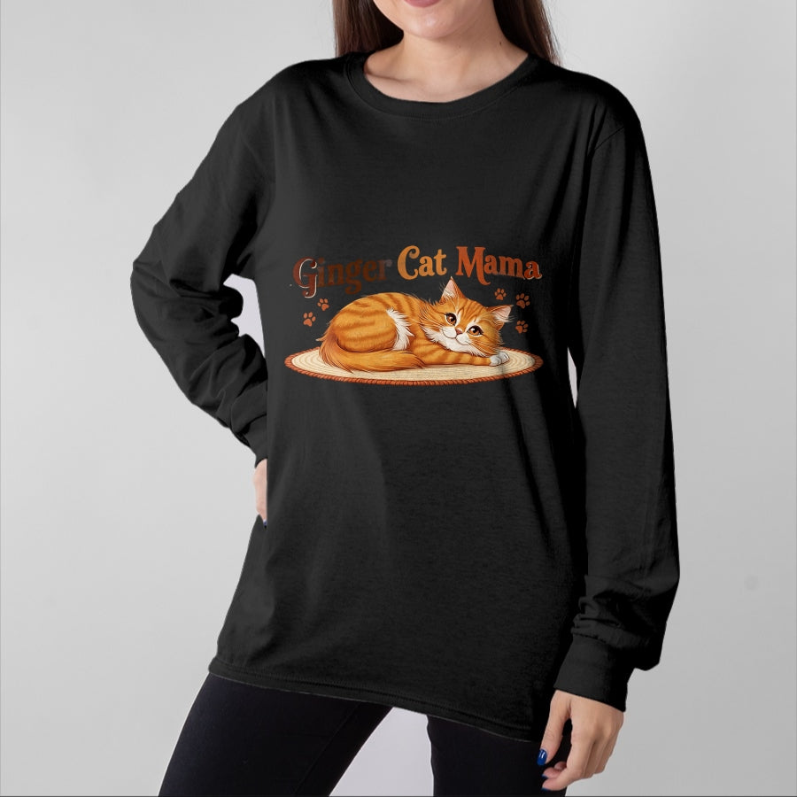 Cat Love Shirt, Funny Cat Lover Gift UnisexT-Shirt/Hoodie/Sweatshirt HLT00 - Ginger Cat Mama Ginger Mom lover Funny Gifts Cat Dad Cat Mom T-Shirt (1)