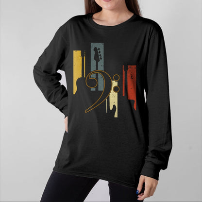 Guitar Lover Shirt, Funny Guitar UnisexT-Shirt/Hoodie/Sweatshirt HLT00 - Bass Clef Vintage Bass Guitar Players Music Vintage Guitar T-Shirt