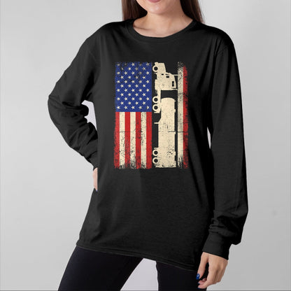 Best Truck Driver Life Shirt, Funny Trucker UnisexT-Shirt/Hoodie/Sweatshirt HLT00 - Truck Driver USA American Flag Patriotic Trucker Men T-Shirt