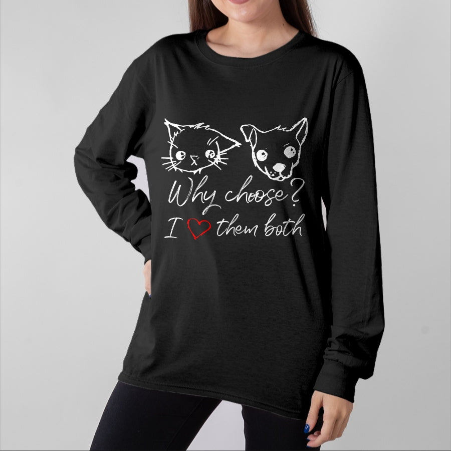 Cat Love Shirt, Funny Cat Lover Gift UnisexT-Shirt/Hoodie/Sweatshirt HLT00 - Cat and Dog Lover I Love Puppies and Kittens T-Shirt (2)