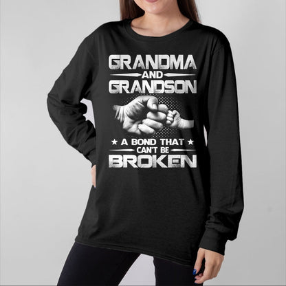Best Grandma Shirt, Proud Grandma Unisex T-Shirt/Hoodie/Sweatshirt HLT00 - Grandma and Grandson A binding that won't be broken T-Shirt (1)