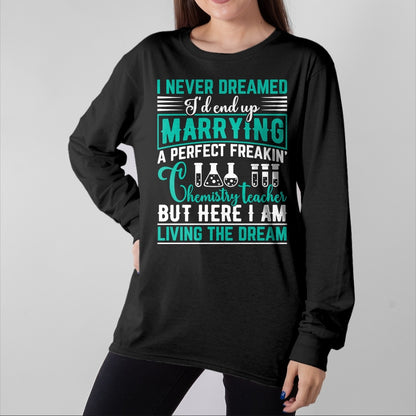 Best Wife Shirt, Wife and Husband Unisex T-Shirt/Hoodie/Sweatshirt HLT00 - Chemistry teacher husband gifts from perfect awesome wife Long Sleeve T-Shirt