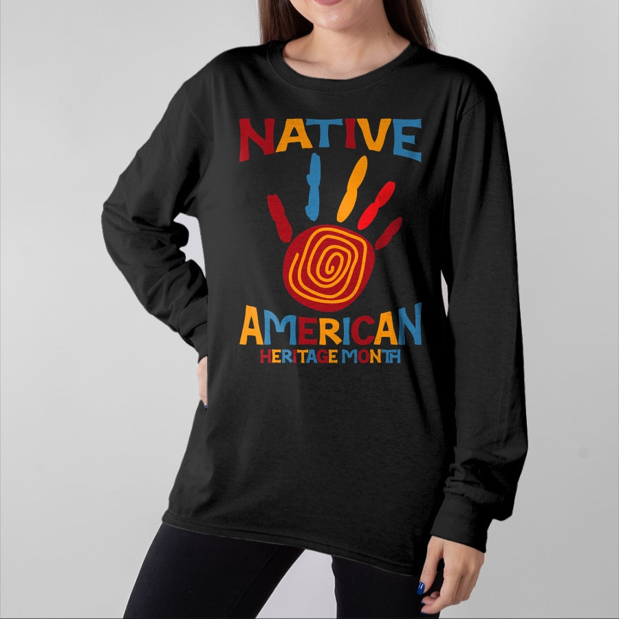 Native American T-Shirts, Vintage Native American Unisex T-Shirt/Hoodie/Sweatshirt HLT00 - Native American Heritage Month Hand Indigenous Native Pride