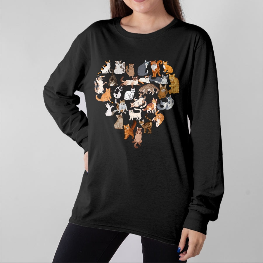 Cat Love Shirt, Funny Cat Lover Gift UnisexT-Shirt/Hoodie/Sweatshirt HLT00 - Cats Love Kitty Nerd Cat Lovely Kitten Lovers T-Shirt