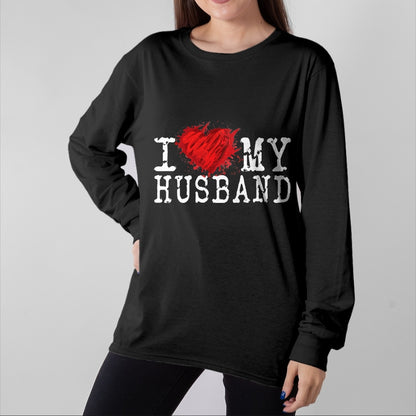 Best Wife Shirt, Wife and Husband Unisex T-Shirt/Hoodie/Sweatshirt HLT00 - I Love My Husband, Awesome Vintage Style Husband Love T-Shirt