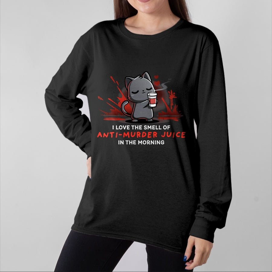 Cat Love Shirt, Funny Cat Lover Gift UnisexT-Shirt/Hoodie/Sweatshirt HLT00 - Cat Drink Coffee I Love The Smell Of Anti Murder Juice T-Shirt for Men Women