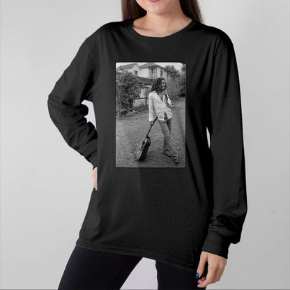 Guitar Lover Shirt, Funny Guitar UnisexT-Shirt/Hoodie/Sweatshirt HLT00 - Bob Marley x David Burnett Black & White Guitar Photo T-Shirt