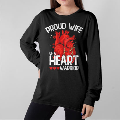 Best Wife Shirt, Wife and Husband Unisex T-Shirt/Hoodie/Sweatshirt HLT00 - Gift for wife T shirt, lucky wife   Proud Wife Of A Heart Warrior Heart Surgery T-Shirt