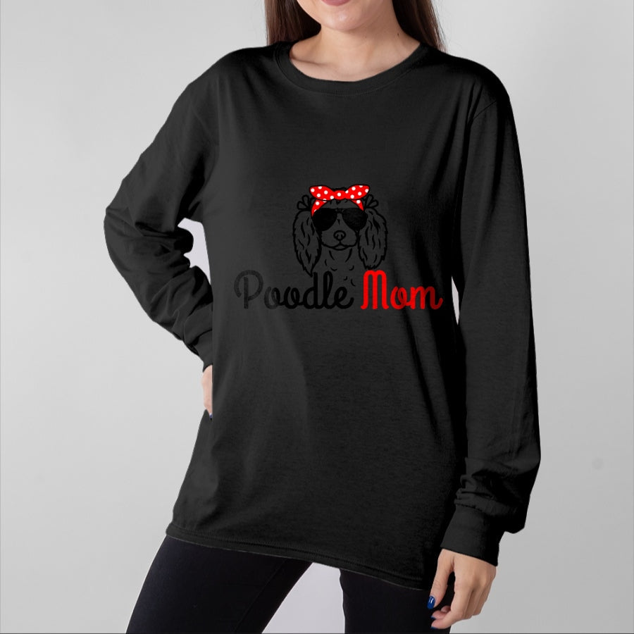 Dog Love Shirt, Dog Lover Gift T-Shirt/Hoodie/Sweatshirt HLT00 - Poodle Mom Vintage Funny Cute Dog Poodle Mom T-Shirt