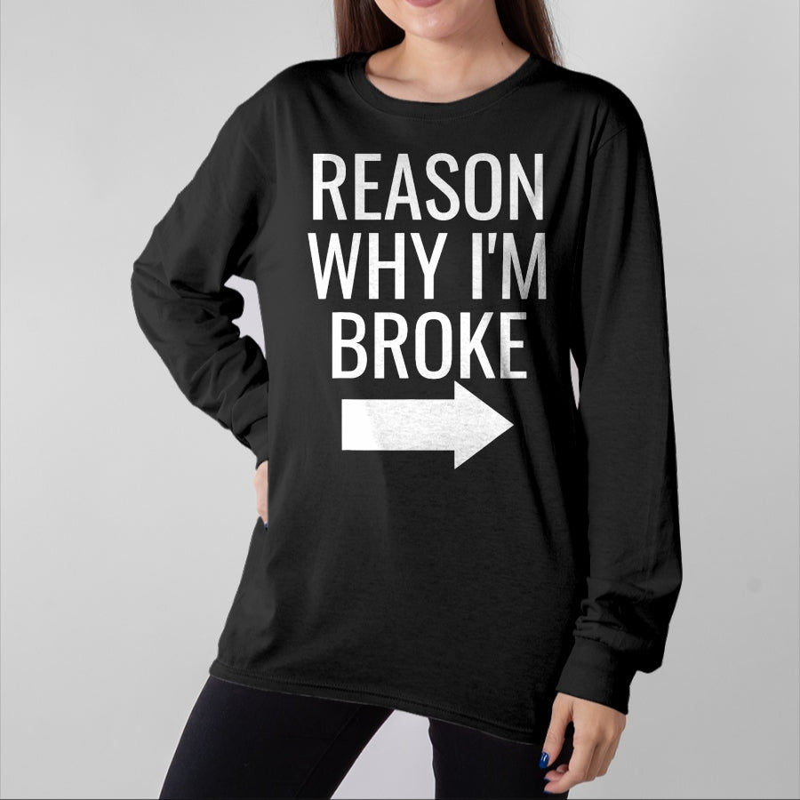 Best Wife Shirt, Wife and Husband Unisex T-Shirt/Hoodie/Sweatshirt HLT00 - Reason Why I'm Broke Spoiled Funny Matching Couples T-Shirt (2)