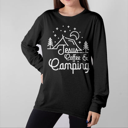 Christian Tee, Christian Faith Unisex T-Shirt/Hoodie/Sweatshirt HLT00 -  Camping Coffee Camper Camp Lover Christian Jesus T-Shirt