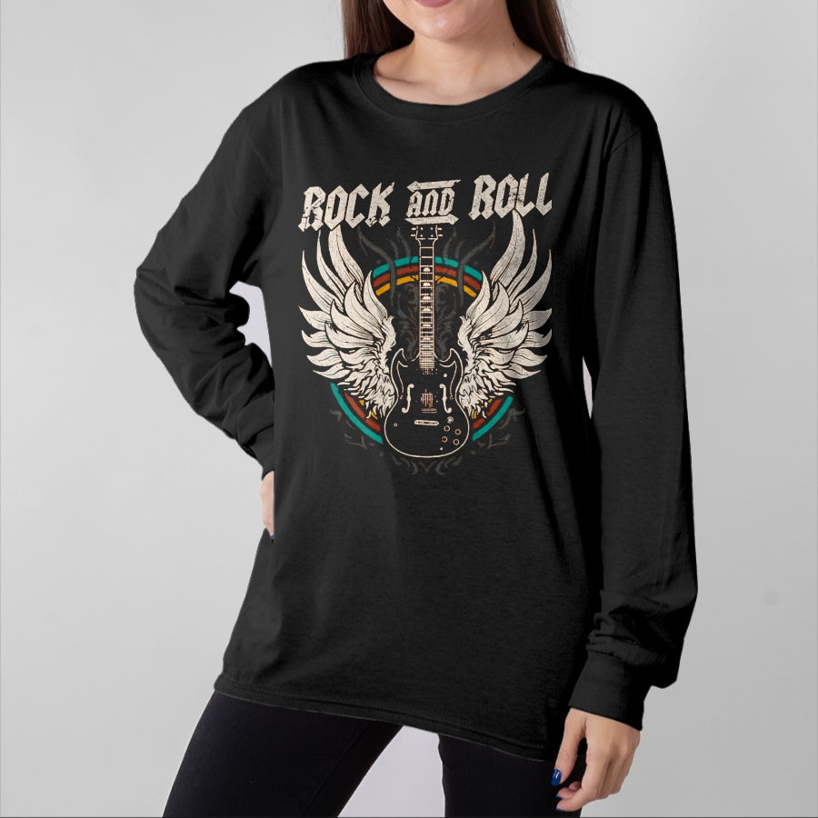 Guitar Lover Shirt, Funny Guitar UnisexT-Shirt/Hoodie/Sweatshirt HLT00 - Rock and Roll Guitar Vintage Rock Music T-Shirt, Men, Black, Large