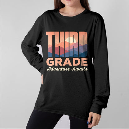 Best Student Shirt, Funny Back To School UnisexT-Shirt/Hoodie/Sweatshirt HLT00 - Third Grade Adventure Awaits First Day of 3rd Grade T-Shirt T-Shirt