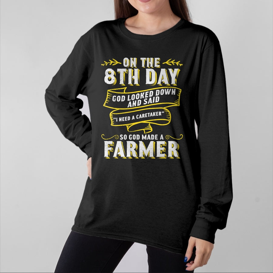 Best Farmer Life Shirt, Funny Farmer UnisexT-Shirt/Hoodie/Sweatshirt HLT00 - So God Made a Farmer Farming Agriculture T-Shirt
