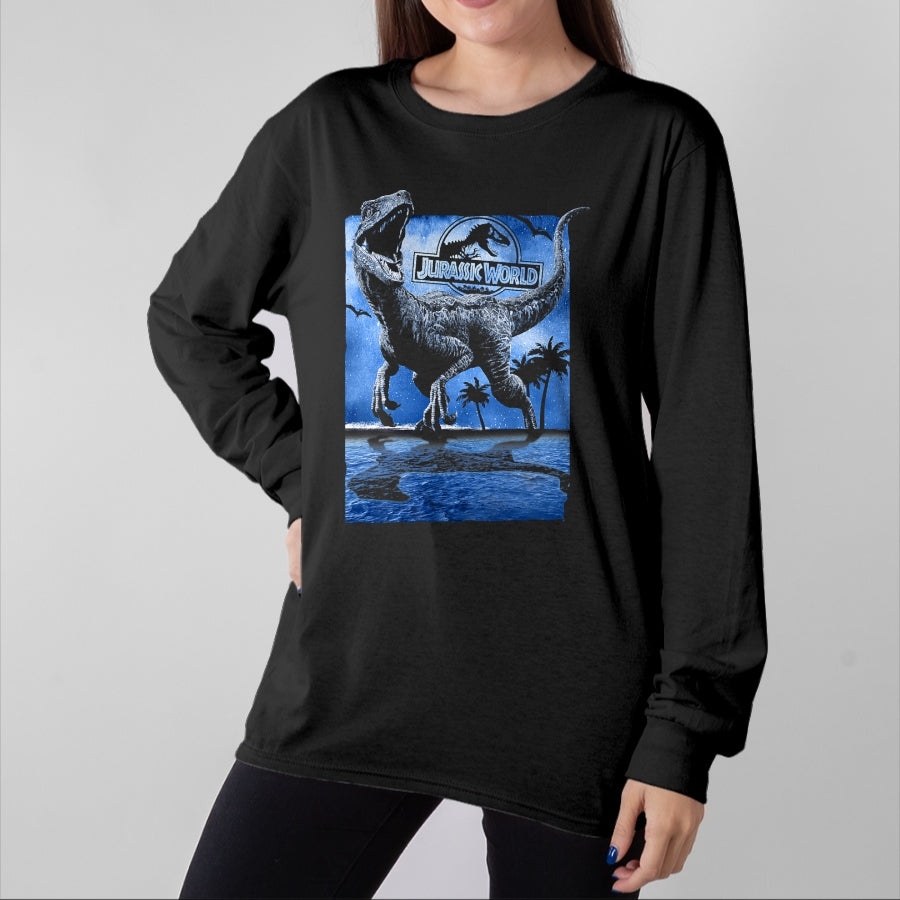 Best Dinosaur Lover Shirt, Funny Dinosaur UnisexT-Shirt/Hoodie/Sweatshirt HLT00 - Jurassic World Raptor Moon Light Logo Graphic T-Shirt T-Shirt