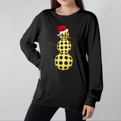 Funny Pickleball Shirt, Pickleball Lover Unisex T-Shirt/Hoodie/Sweatshirt HLT00 - Pickleball Christmas T-Shirt Funny Pickleball Snowman Shirt Tank Top