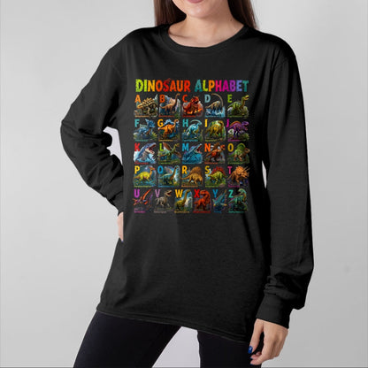 Best Dinosaur Lover Shirt, Funny Dinosaur UnisexT-Shirt/Hoodie/Sweatshirt HLT00 - Types of Dinosaurs Alphabet ABC A-Z Dino Lover Kids Boys T-Shirt