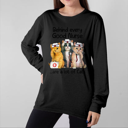 Cat Love Shirt, Funny Cat Lover Gift UnisexT-Shirt/Hoodie/Sweatshirt HLT00 - Gift For Nurses Nursing Who Love Cats Apparel T-Shirt