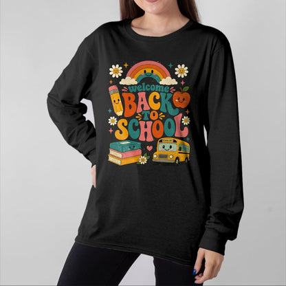 Best Student Shirt, Funny Back To School UnisexT-Shirt/Hoodie/Sweatshirt HLT00 - Welcome Back to School Rainbow Teacher Apparel First Day T-Shirt