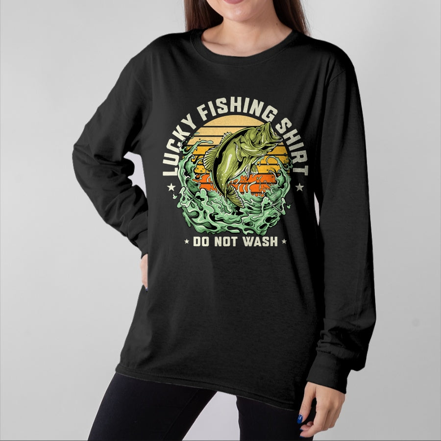 Gift for Dad Shirt, Funny Dad Unisex T-Shirt/Hoodie/Sweatshirt HLT00 – Lucky Fishing Shirt Do Not Wash Vintage Fishing Lover Gag T-Shirt