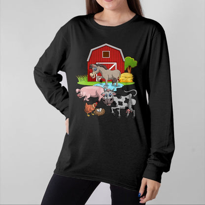 Best Farmer Life Shirt, Funny Farmer UnisexT-Shirt/Hoodie/Sweatshirt HLT00 - Donkey Pig Chicken Cow Agriculture Farm Animal T-Shirt