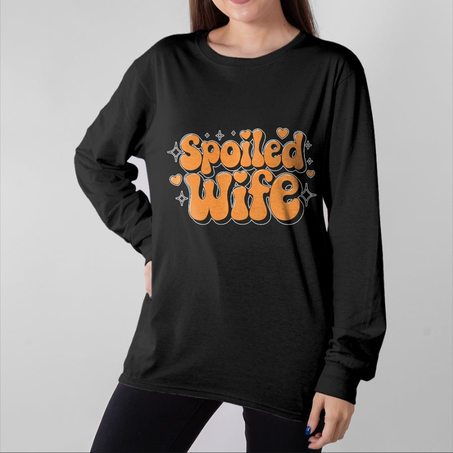 Best Wife Shirt, Wife and Husband Unisex T-Shirt/Hoodie/Sweatshirt HLT00 - Gift for wife T shirt, spoiled wife   Spoiled Wife Premium T-Shirt