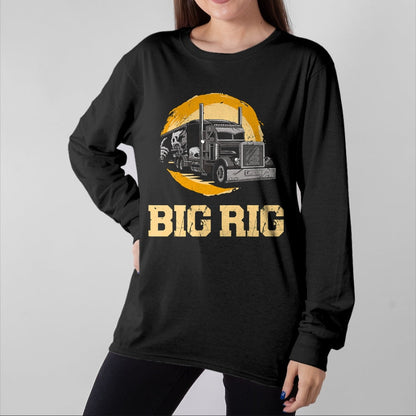 Best Truck Driver Life Shirt, Funny Trucker UnisexT-Shirt/Hoodie/Sweatshirt HLT00 - Trucker Truck Driver Vintage Big Rig T-Shirt (1)