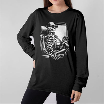 Best Truck Driver Life Shirt, Funny Trucker UnisexT-Shirt/Hoodie/Sweatshirt HLT00 - Skeleton Truck Driver Funny Big Trucking Truck Enthusiasts T-Shirt