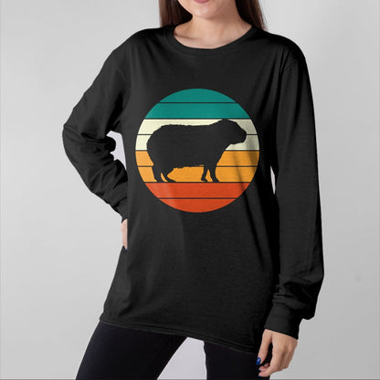 Cute Capybara Shirt, Funny Capybara Unisex T-Shirt/Hoodie/Sweatshirt HLT00 - Retro Rodent Funny Capybara Dont Be Worry Be Capy T-Shirt, Men, Black, 3X-Large