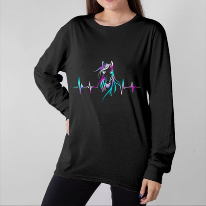 Best Horse Lover Shirt , Funny Horse UnisexT-Shirt/Hoodie/Sweatshirt HLT00 - Horse Heartbeat For Women Girls Equestrian Horseback Riding T-Shirt