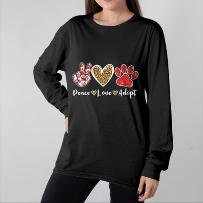 Cat Love Shirt, Funny Cat Lover Gift UnisexT-Shirt/Hoodie/Sweatshirt HLT00 - Ki Peace Love Rescue Adopt Dog Cat Lover Costume Puppy Mom T-Shirt
