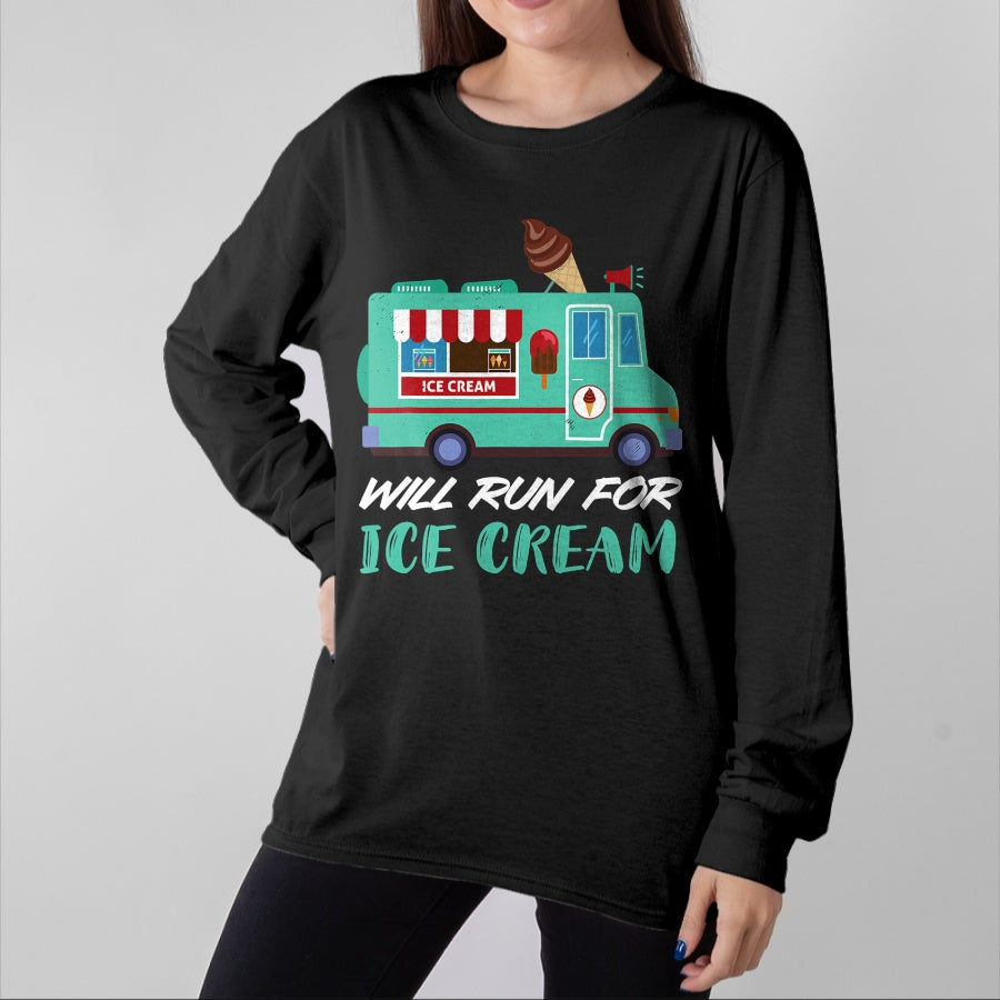 Best Truck Driver Life Shirt, Funny Trucker UnisexT-Shirt/Hoodie/Sweatshirt HLT00 - Ice Cream Truck Will Run for Ice Cream Truck Driver T-Shirt