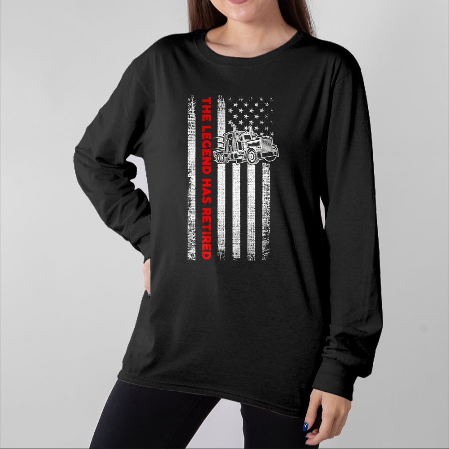 Best Truck Driver Life Shirt, Funny Trucker UnisexT-Shirt/Hoodie/Sweatshirt HLT00 - Retired Truck Driver - Patriotic Trucker - American Flag T-Shirt
