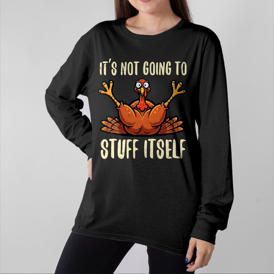 Best Thanksgiving Family Shirt , Funny Thanksgiving UnisexT-Shirt/Hoodie/Sweatshirt HLT00 - Turkey Split Not Going to Stuff Itself Thanksgiving Women T-Shirt