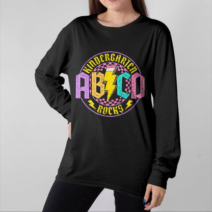 Best Student Shirt, Funny Back To School UnisexT-Shirt/Hoodie/Sweatshirt HLT00 - Kindergarten Rocks ABCD Back To School Funny Rock Teacher T-Shirt (1)