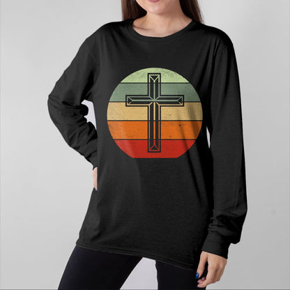 Christian Tee, Christian Faith Unisex T-Shirt/Hoodie/Sweatshirt HLT00 - Jesus Retro Cross Christ God Faith Religious Christian Gift T-Shirt