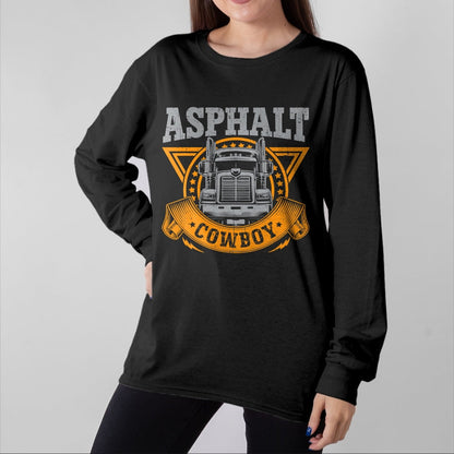 Best Truck Driver Life Shirt, Funny Trucker UnisexT-Shirt/Hoodie/Sweatshirt HLT00 - Asphalt Cowboy Cool Truck Driver Design Trucker T-Shirt (4)